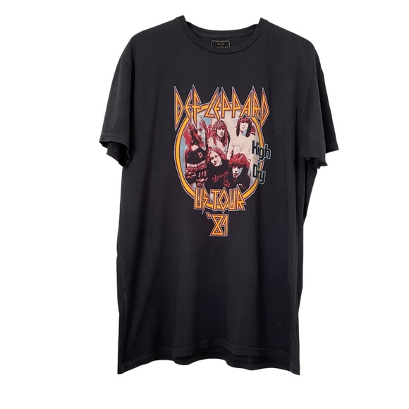 Retro Brand Def Leppard Graphic T-Shirt XL Gray US Tour 81’ High n Dry Metal - Picture 1 of 8